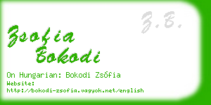 zsofia bokodi business card